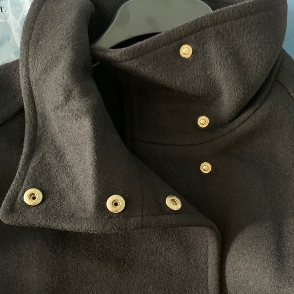 Cole Haan Wool Blend Coat NWT Black Sz 8 - Picture 7 of 9